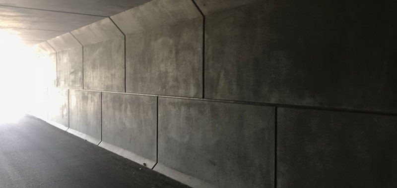 Tunnel i Herning beton afrenset