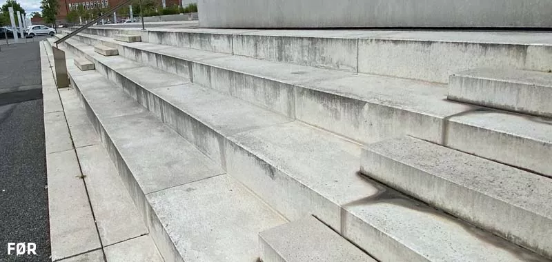 Lautrupsgade 7 for afrensning af indfarvet beton